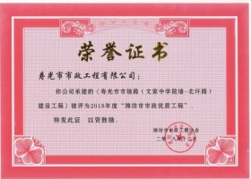 濰坊市市政優質工程-市場路